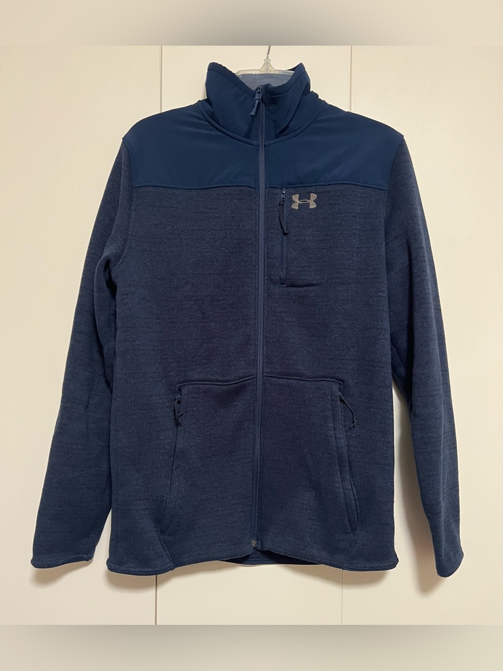 Under Armour Navy Specialist Full-ZIP 2.0 Jacket Performance Fleece Coldgear Med